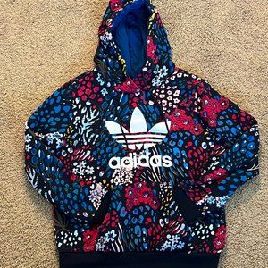 Adidas Trefoil Logo Floral Hoodie US Size M